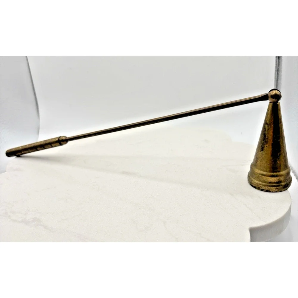 Brass Candle Snuffer Hinged Cone Snuff 2.5